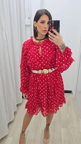 Abito Pois Rosso