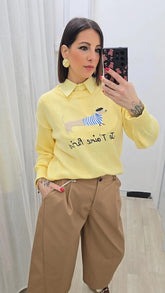 MAGLIA BASSOTTO GIALLA