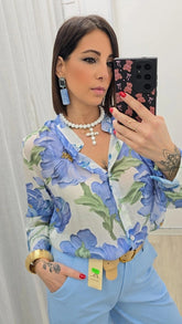 Camicia FLOR Celeste art.251651