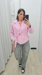 TRENCH ECOPELLE ROSA