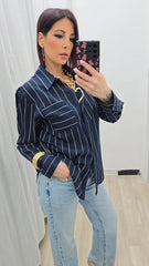 Camicia Verticale Blu