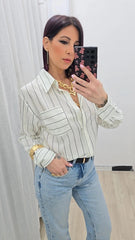 Camicia Verticale Bianco