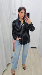 Camicia Verticale Nero