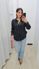 Camicia Verticale Nero