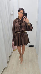 Abito Volant Marrone art.4783