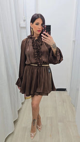 Abito Volant Marrone art.4783