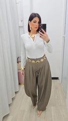 Pantalone Bisbiglio Tortora art66737