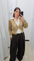 CARDIGAN LUREX ORO