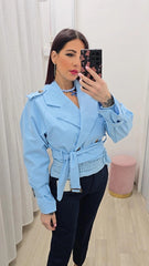 Trench Crop Azzurro