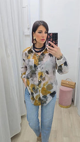 CAMICIA ASTRATTA GRIGIA ART.281