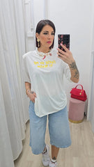 T-SHIRT TI PENSO BIANCA