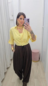 Camicia Crop Gialla art.