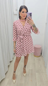 Abito Pois Rosa