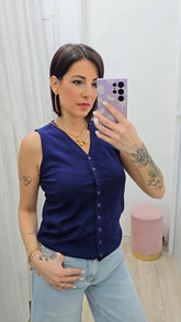 Cardigan & Scalda Spalle Blu ART11018