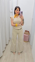 JEANS ZAMPA BEIGE ART.32504