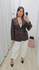 Blazer Pois Marrone