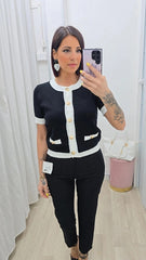 Cardigan Bon ton nero art380