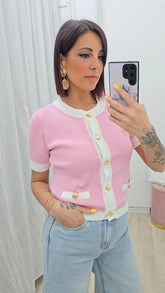 Cardigan Bon ton Rosa art380