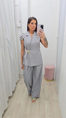 Tailleur Conchiglia Grigio art85008