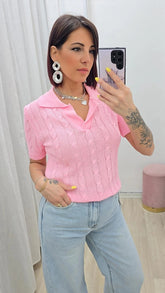 Maglia Polo Rosa