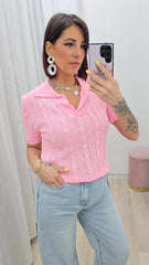 Maglia Polo Rosa