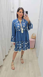 Abito India Blu art.6002