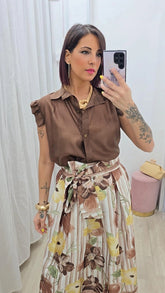Camicia Leila Marrone art.9746