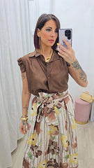 Camicia Leila Marrone art.9746