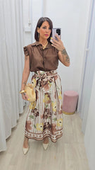 Camicia Leila Marrone art.9746