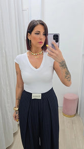 Maglia V bianca