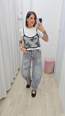 Jeans Balloon Grigio ART JA26