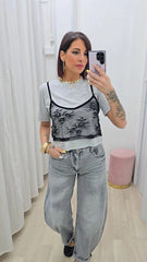 Jeans Balloon Grigio ART JA26