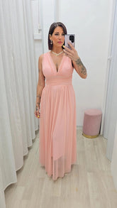 Abito Tulle Cipria
