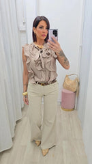 JEANS ZAMPA BEIGE ART.32504