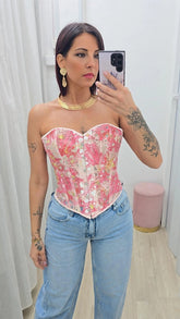 Corsetto Floreale Rosa