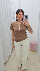 T SHIRT Conchiglia Marrone