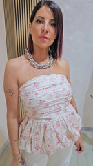 TOP PEPLUM ROSA