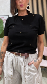 Maglia Cuori Nera