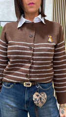 Cardigan Teddy Marrone art.1397