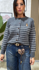 Cardigan Teddy Grigio art.1397