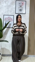Pantalone Balloon Marrone art.66737