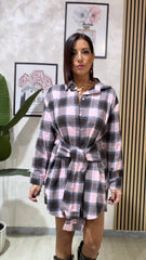 Abito Tartan Rosa