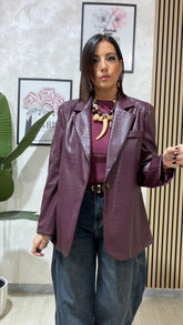 Blazer Pitone Bordeaux