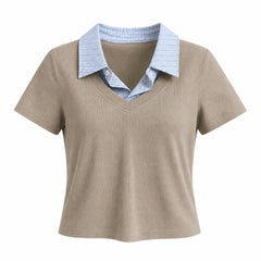 Maglia effetto camicia