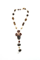 Collana fiore Marrone
