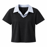 Maglia effetto camicia