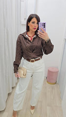 CAMICIA VIVIAN MARRONE