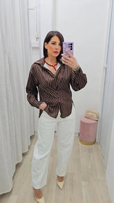 CAMICIA VIVIAN MARRONE