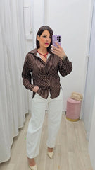 CAMICIA VIVIAN MARRONE