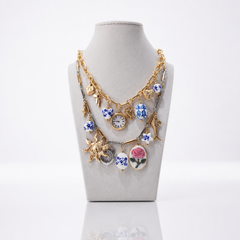 Collana Doppio Filo Azzurro